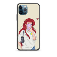 Thumbnail for iPhone 12 Pro Max Walking Mermaid Θήκη από τη Smartfits με σχέδιο στο πίσω μέρος και μαύρο περίβλημα | Smartphone case with colorful back and black bezels by Smartfits