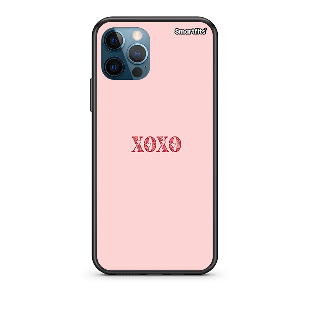 iPhone 12 Pro Max XOXO Love Θήκη από τη Smartfits με σχέδιο στο πίσω μέρος και μαύρο περίβλημα | Smartphone case with colorful back and black bezels by Smartfits