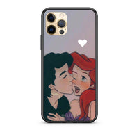 Thumbnail for Θήκη Αγίου Βαλεντίνου iPhone 12 Mermaid Love από τη Smartfits με σχέδιο στο πίσω μέρος και μαύρο περίβλημα | iPhone 12 Mermaid Love case with colorful back and black bezels