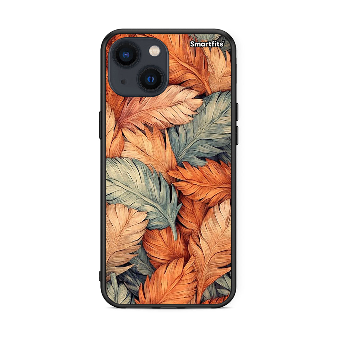 iPhone 13 Autumn Leaves Θήκη από τη Smartfits με σχέδιο στο πίσω μέρος και μαύρο περίβλημα | Smartphone case with colorful back and black bezels by Smartfits