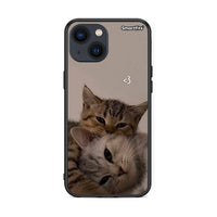 Thumbnail for iPhone 13 Cats In Love Θήκη από τη Smartfits με σχέδιο στο πίσω μέρος και μαύρο περίβλημα | Smartphone case with colorful back and black bezels by Smartfits