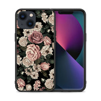 Thumbnail for Θήκη iPhone 13 Wild Roses Flower από τη Smartfits με σχέδιο στο πίσω μέρος και μαύρο περίβλημα | iPhone 13 Wild Roses Flower case with colorful back and black bezels