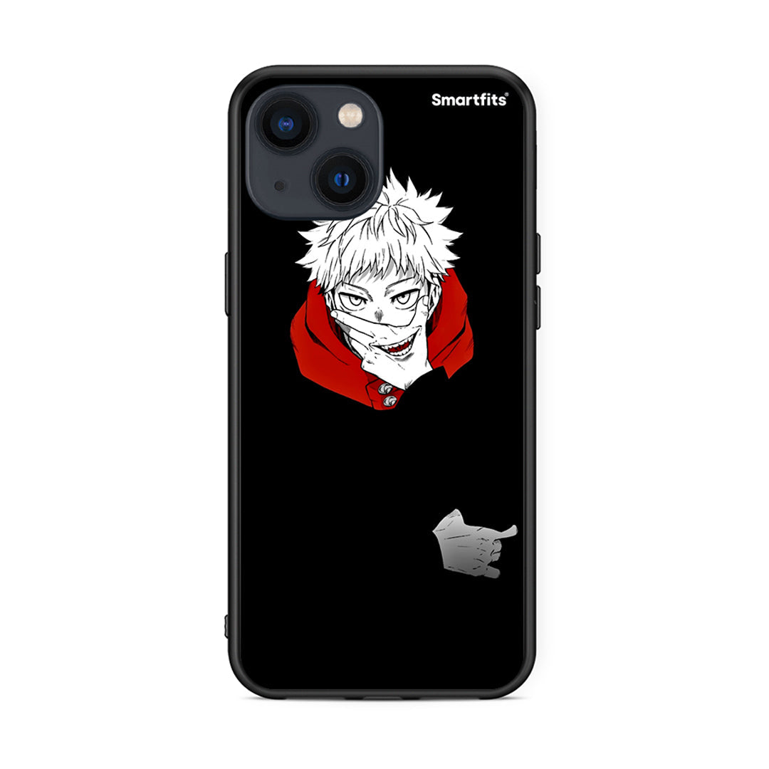 iPhone 13 Itadori Anime θήκη από τη Smartfits με σχέδιο στο πίσω μέρος και μαύρο περίβλημα | Smartphone case with colorful back and black bezels by Smartfits