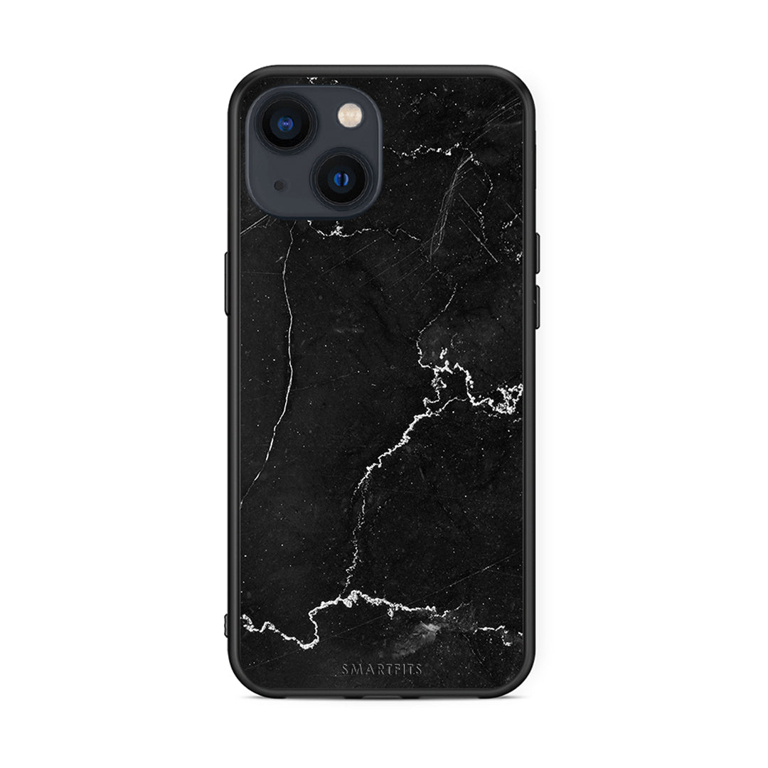 iPhone 13 Marble Black θήκη από τη Smartfits με σχέδιο στο πίσω μέρος και μαύρο περίβλημα | Smartphone case with colorful back and black bezels by Smartfits