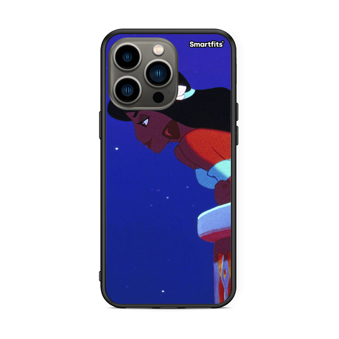 iPhone 13 Pro Alladin And Jasmine Love 2 θήκη από τη Smartfits με σχέδιο στο πίσω μέρος και μαύρο περίβλημα | Smartphone case with colorful back and black bezels by Smartfits