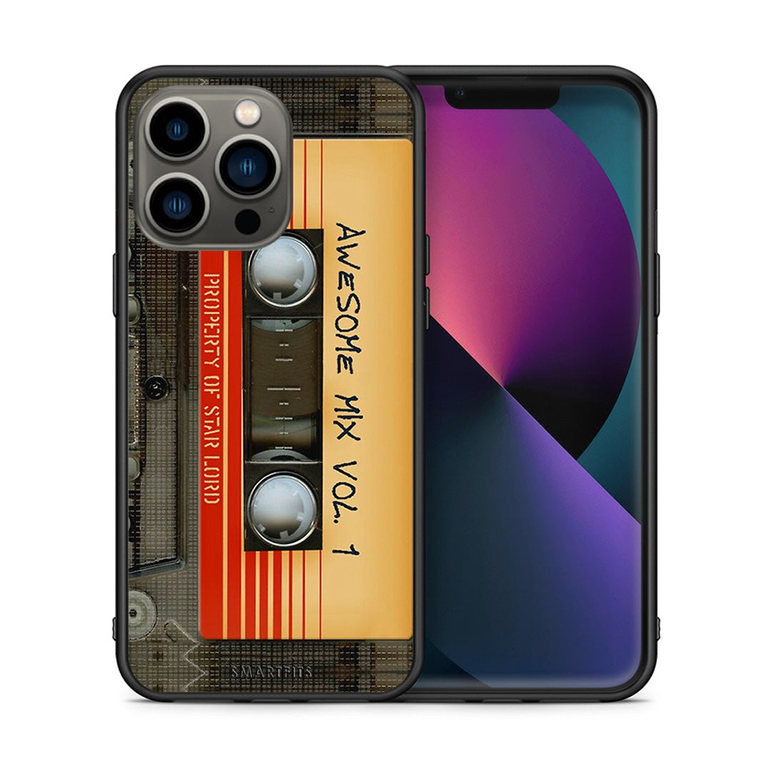 Θήκη iPhone 13 Pro Awesome Mix από τη Smartfits με σχέδιο στο πίσω μέρος και μαύρο περίβλημα | iPhone 13 Pro Awesome Mix case with colorful back and black bezels