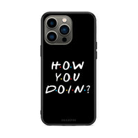 Thumbnail for iPhone 13 Pro How You Doin θήκη από τη Smartfits με σχέδιο στο πίσω μέρος και μαύρο περίβλημα | Smartphone case with colorful back and black bezels by Smartfits