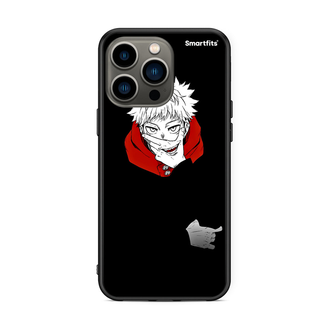 iPhone 13 Pro Itadori Anime θήκη από τη Smartfits με σχέδιο στο πίσω μέρος και μαύρο περίβλημα | Smartphone case with colorful back and black bezels by Smartfits