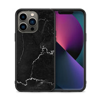 Thumbnail for Θήκη iPhone 13 Pro Marble Black από τη Smartfits με σχέδιο στο πίσω μέρος και μαύρο περίβλημα | iPhone 13 Pro Marble Black case with colorful back and black bezels