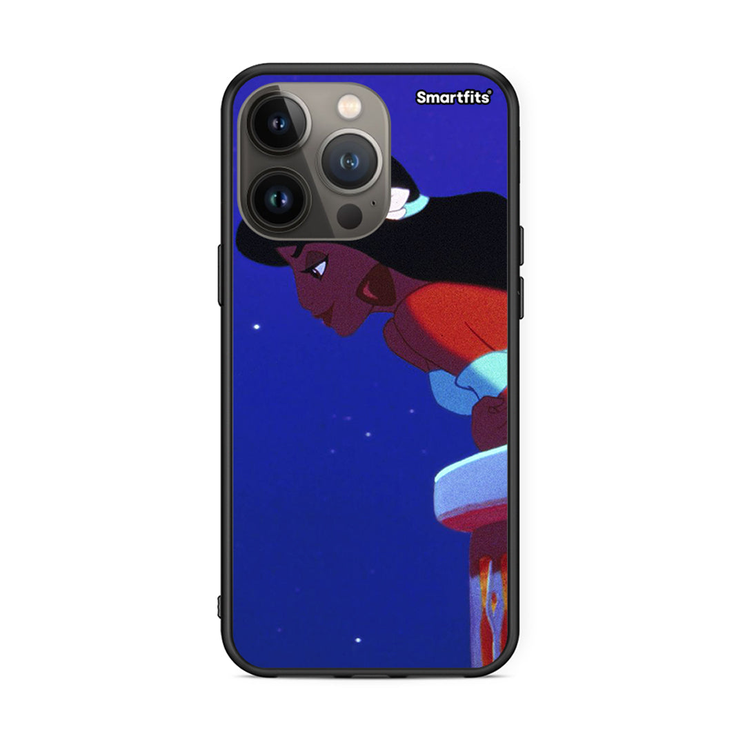 iPhone 13 Pro Max Alladin And Jasmine Love 2 θήκη από τη Smartfits με σχέδιο στο πίσω μέρος και μαύρο περίβλημα | Smartphone case with colorful back and black bezels by Smartfits