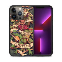 Thumbnail for Θήκη iPhone 13 Pro Max Ninja Turtles από τη Smartfits με σχέδιο στο πίσω μέρος και μαύρο περίβλημα | iPhone 13 Pro Max Ninja Turtles case with colorful back and black bezels