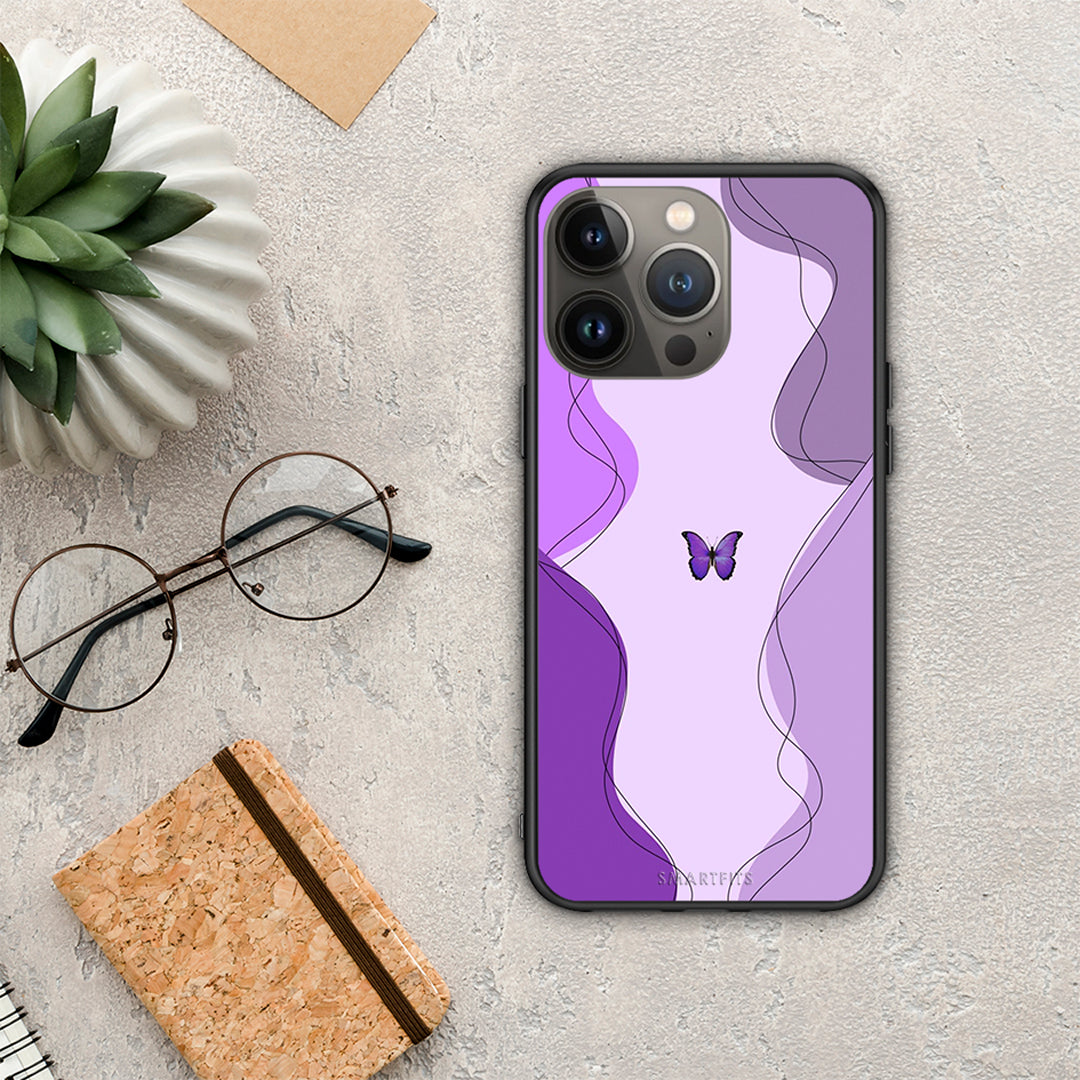 Purple Mariposa - iPhone 13 Pro Max θήκη