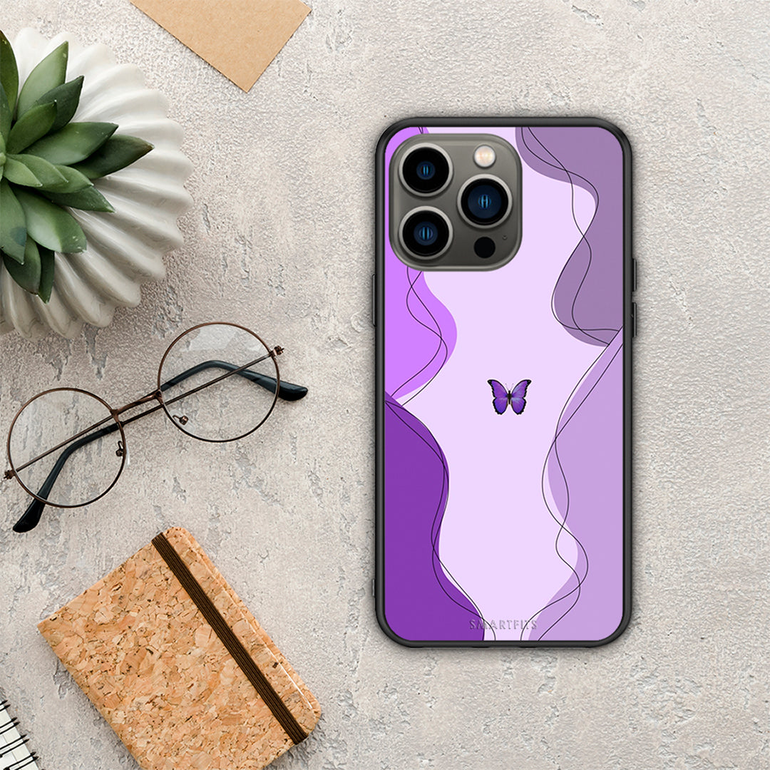 Purple Mariposa - iPhone 13 Pro θήκη