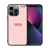 Thumbnail for Θήκη iPhone 13 Pro XOXO Love από τη Smartfits με σχέδιο στο πίσω μέρος και μαύρο περίβλημα | iPhone 13 Pro XOXO Love case with colorful back and black bezels