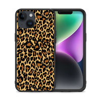 Thumbnail for Θήκη iPhone 15 Leopard Animal από τη Smartfits με σχέδιο στο πίσω μέρος και μαύρο περίβλημα | iPhone 15 Leopard Animal case with colorful back and black bezels