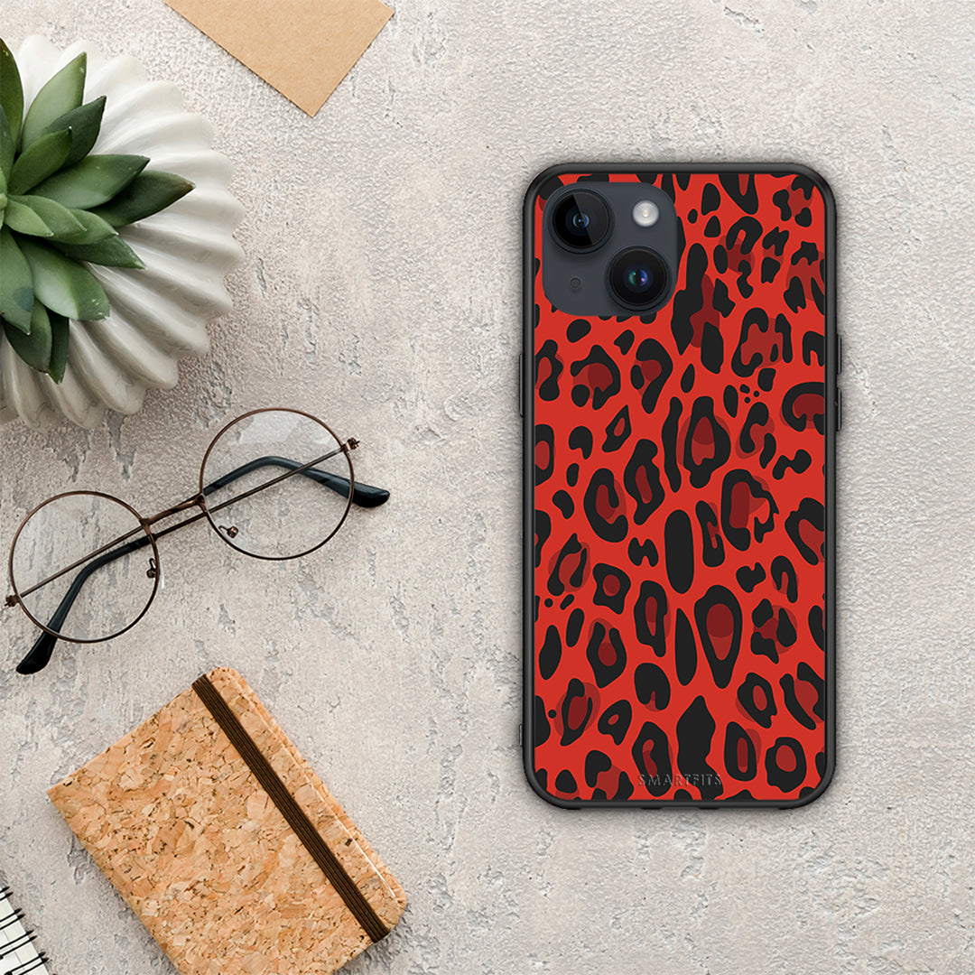 Animal Red Leopard - iPhone 15 θήκη