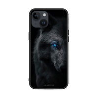 Thumbnail for iPhone 15 Dark Wolf θήκη από τη Smartfits με σχέδιο στο πίσω μέρος και μαύρο περίβλημα | Smartphone case with colorful back and black bezels by Smartfits