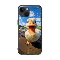Thumbnail for iPhone 15 Duck Face θήκη από τη Smartfits με σχέδιο στο πίσω μέρος και μαύρο περίβλημα | Smartphone case with colorful back and black bezels by Smartfits