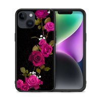 Thumbnail for Θήκη iPhone 15 Red Roses Flower από τη Smartfits με σχέδιο στο πίσω μέρος και μαύρο περίβλημα | iPhone 15 Red Roses Flower case with colorful back and black bezels
