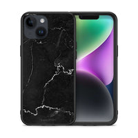 Thumbnail for Θήκη iPhone 15 Marble Black από τη Smartfits με σχέδιο στο πίσω μέρος και μαύρο περίβλημα | iPhone 15 Marble Black case with colorful back and black bezels
