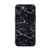Thumbnail for 4 - iPhone 15 Black Rosegold Marble case, cover, bumper