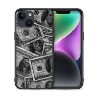Thumbnail for Θήκη iPhone 14 Money Dollars από τη Smartfits με σχέδιο στο πίσω μέρος και μαύρο περίβλημα | iPhone 14 Money Dollars case with colorful back and black bezels