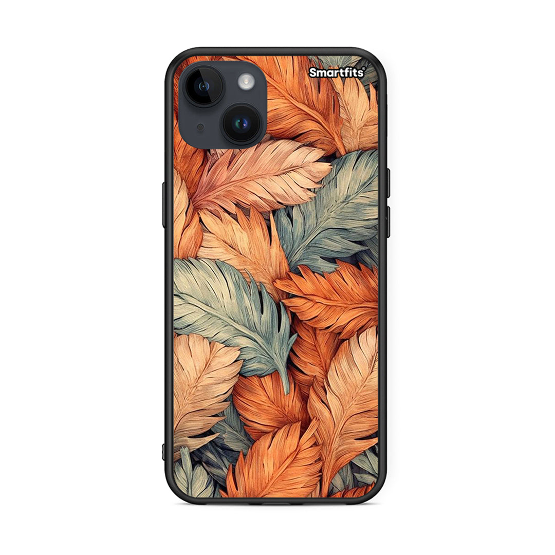 iPhone 14 Plus Autumn Leaves θήκη από τη Smartfits με σχέδιο στο πίσω μέρος και μαύρο περίβλημα | Smartphone case with colorful back and black bezels by Smartfits