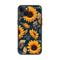 Thumbnail for iPhone 14 Plus Autumn Sunflowers θήκη από τη Smartfits με σχέδιο στο πίσω μέρος και μαύρο περίβλημα | Smartphone case with colorful back and black bezels by Smartfits