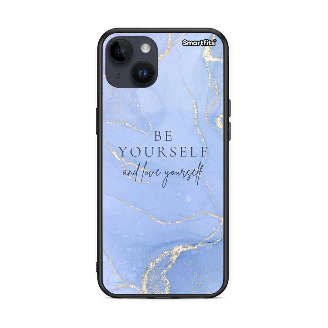 iPhone 14 Plus Be Yourself θήκη από τη Smartfits με σχέδιο στο πίσω μέρος και μαύρο περίβλημα | Smartphone case with colorful back and black bezels by Smartfits
