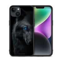 Thumbnail for Θήκη iPhone 15 Plus Dark Wolf από τη Smartfits με σχέδιο στο πίσω μέρος και μαύρο περίβλημα | iPhone 15 Plus Dark Wolf case with colorful back and black bezels