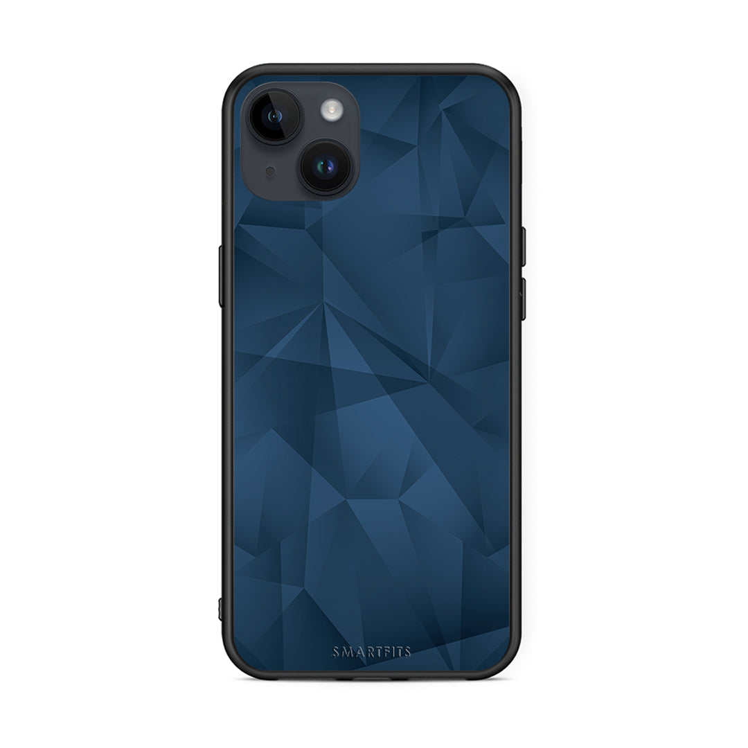 39 - iPhone 14 Plus Blue Abstract Geometric case, cover, bumper