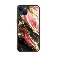Thumbnail for iPhone 15 Plus Glamorous Pink Marble θήκη από τη Smartfits με σχέδιο στο πίσω μέρος και μαύρο περίβλημα | Smartphone case with colorful back and black bezels by Smartfits