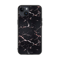 Thumbnail for 4 - iPhone 14 Plus Black Rosegold Marble case, cover, bumper