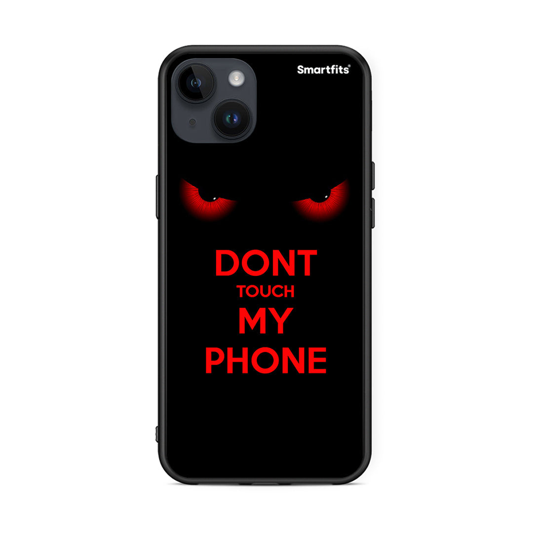 iPhone 14 Plus Touch My Phone θήκη από τη Smartfits με σχέδιο στο πίσω μέρος και μαύρο περίβλημα | Smartphone case with colorful back and black bezels by Smartfits