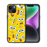 Thumbnail for Θήκη iPhone 15 Sponge PopArt από τη Smartfits με σχέδιο στο πίσω μέρος και μαύρο περίβλημα | iPhone 15 Sponge PopArt case with colorful back and black bezels