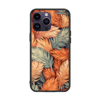 Thumbnail for iPhone 15 Pro Autumn Leaves Θήκη από τη Smartfits με σχέδιο στο πίσω μέρος και μαύρο περίβλημα | Smartphone case with colorful back and black bezels by Smartfits