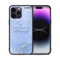 Thumbnail for Θήκη iPhone 15 Pro Be Yourself από τη Smartfits με σχέδιο στο πίσω μέρος και μαύρο περίβλημα | iPhone 15 Pro Be Yourself case with colorful back and black bezels