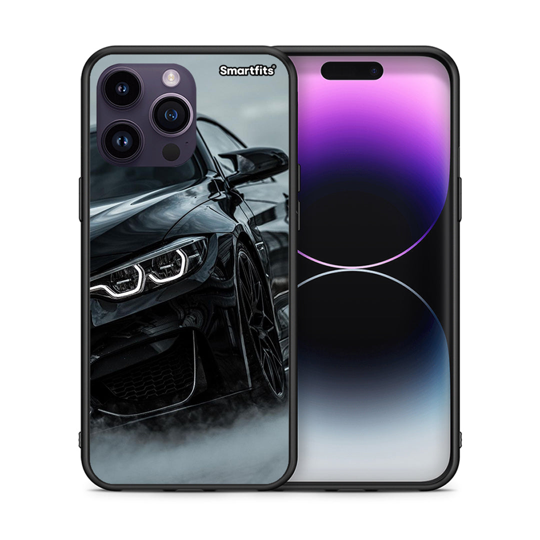 Θήκη iPhone 15 Pro Black BMW από τη Smartfits με σχέδιο στο πίσω μέρος και μαύρο περίβλημα | iPhone 15 Pro Black BMW case with colorful back and black bezels