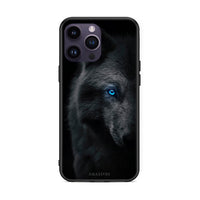 Thumbnail for iPhone 14 Pro Dark Wolf θήκη από τη Smartfits με σχέδιο στο πίσω μέρος και μαύρο περίβλημα | Smartphone case with colorful back and black bezels by Smartfits
