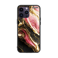 Thumbnail for iPhone 15 Pro Glamorous Pink Marble θήκη από τη Smartfits με σχέδιο στο πίσω μέρος και μαύρο περίβλημα | Smartphone case with colorful back and black bezels by Smartfits