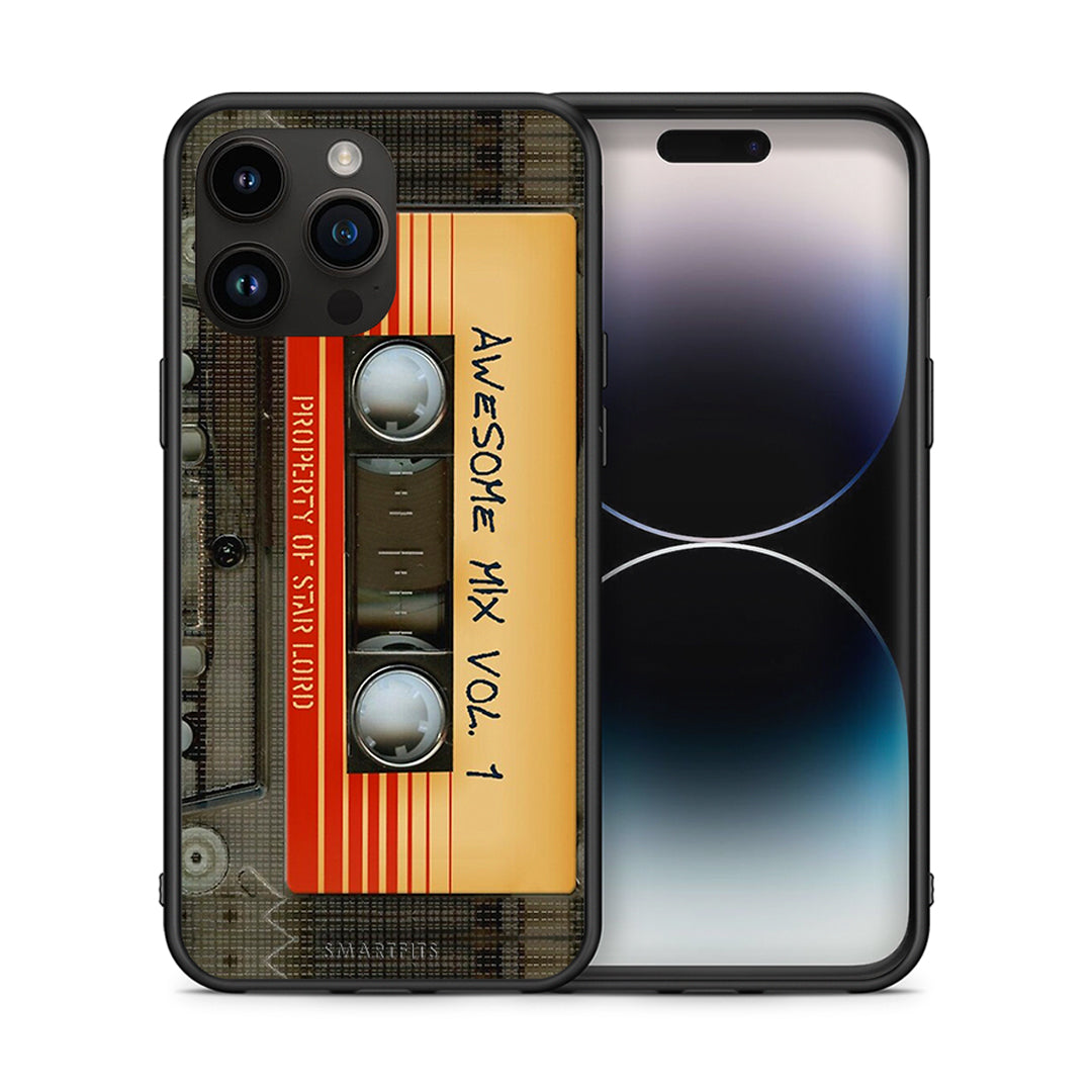Θήκη iPhone 15 Pro Max Awesome Mix από τη Smartfits με σχέδιο στο πίσω μέρος και μαύρο περίβλημα | iPhone 15 Pro Max Awesome Mix case with colorful back and black bezels