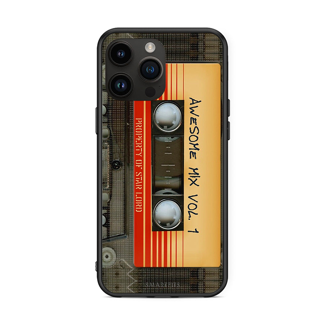 iPhone 15 Pro Max Awesome Mix θήκη από τη Smartfits με σχέδιο στο πίσω μέρος και μαύρο περίβλημα | Smartphone case with colorful back and black bezels by Smartfits