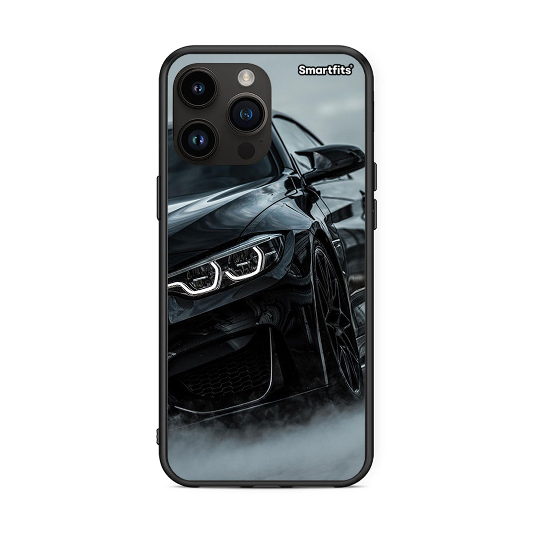 iPhone 15 Pro Max Black BMW θήκη από τη Smartfits με σχέδιο στο πίσω μέρος και μαύρο περίβλημα | Smartphone case with colorful back and black bezels by Smartfits