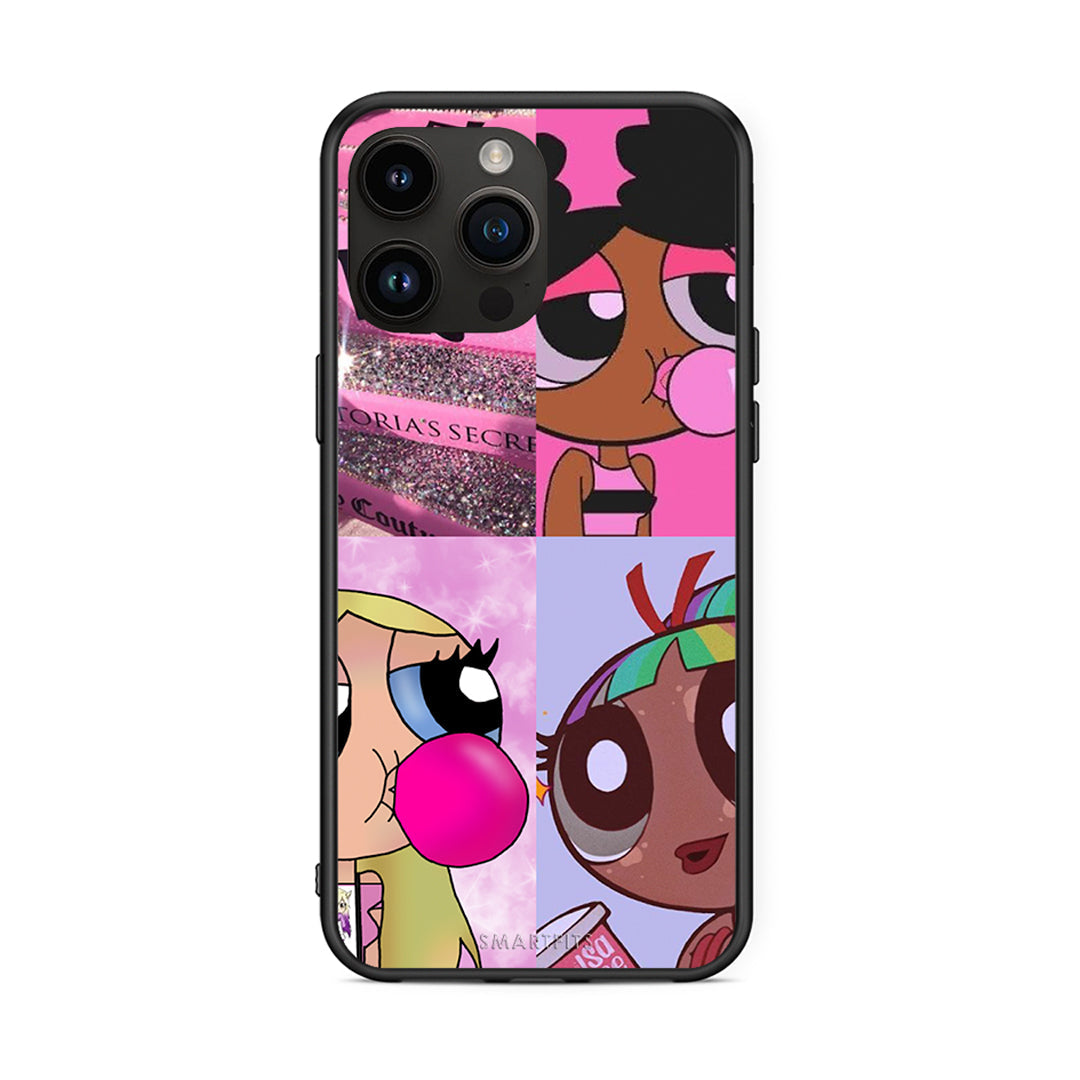 iPhone 14 Pro Max Bubble Girls Θήκη Αγίου Βαλεντίνου από τη Smartfits με σχέδιο στο πίσω μέρος και μαύρο περίβλημα | Smartphone case with colorful back and black bezels by Smartfits