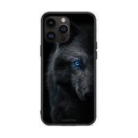 Thumbnail for iPhone 15 Pro Max Dark Wolf θήκη από τη Smartfits με σχέδιο στο πίσω μέρος και μαύρο περίβλημα | Smartphone case with colorful back and black bezels by Smartfits