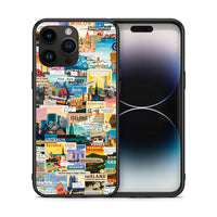 Thumbnail for Θήκη iPhone 15 Pro Max Live To Travel από τη Smartfits με σχέδιο στο πίσω μέρος και μαύρο περίβλημα | iPhone 15 Pro Max Live To Travel case with colorful back and black bezels