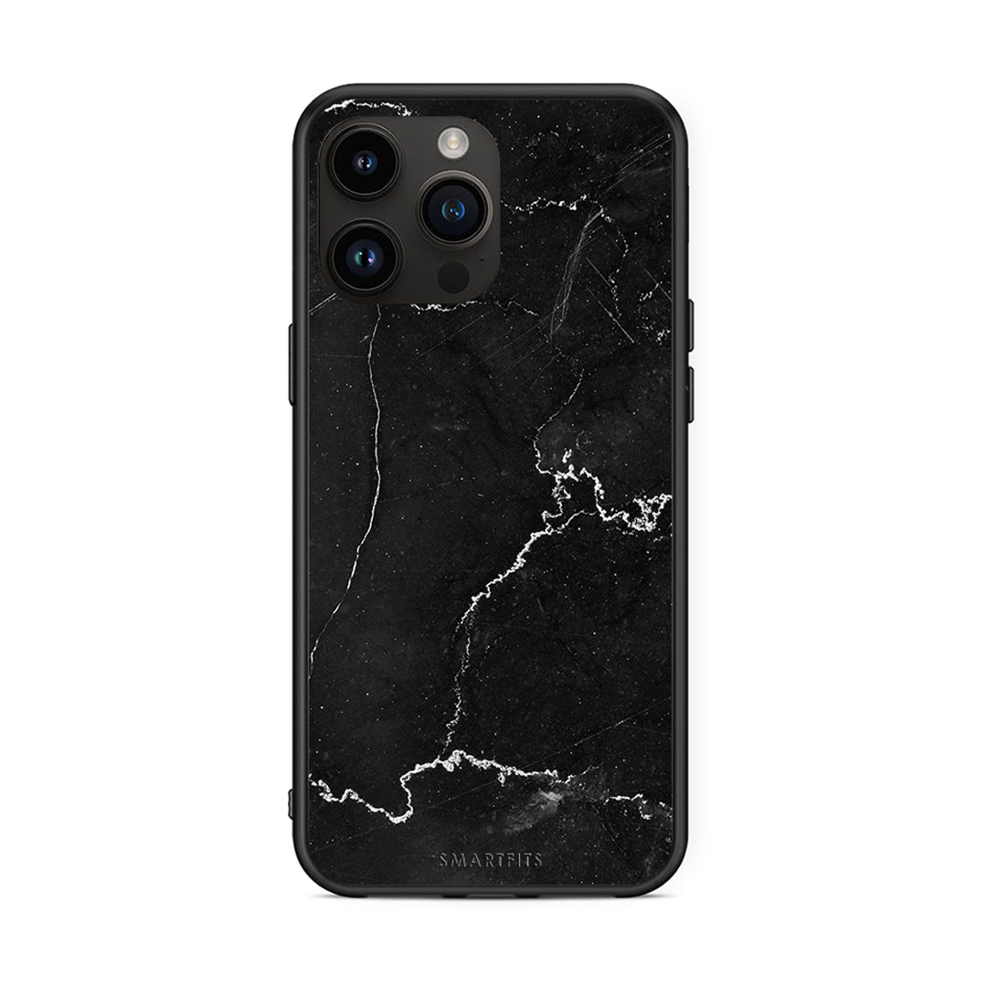 iPhone 15 Pro Max Marble Black θήκη από τη Smartfits με σχέδιο στο πίσω μέρος και μαύρο περίβλημα | Smartphone case with colorful back and black bezels by Smartfits