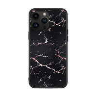 Thumbnail for 4 - iPhone 15 Pro Max Black Rosegold Marble case, cover, bumper