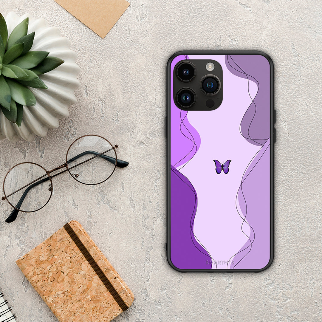 Purple Mariposa - iPhone 14 Pro Max θήκη