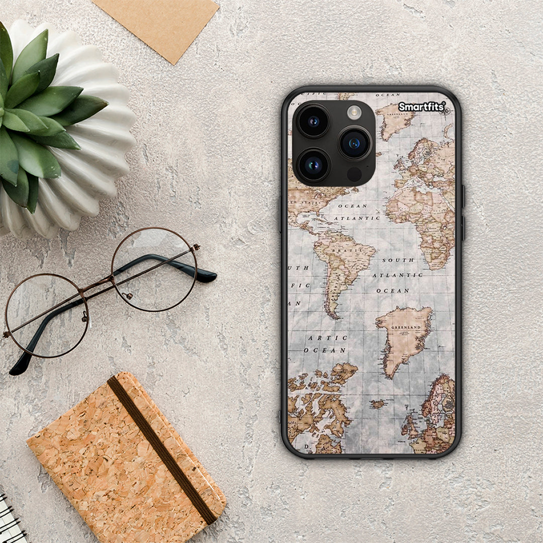 World Map - iPhone 15 Pro Max θήκη